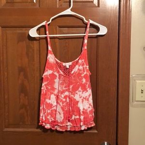 Pink floral tank